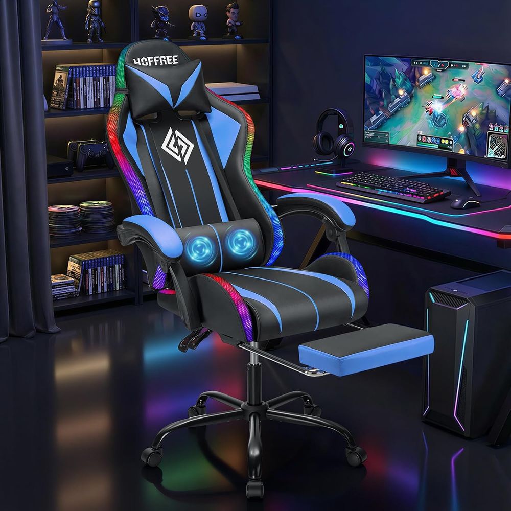LED-Gaming-Stuhl mit Massage R – Video Gaming & Esports Usd Acc Bewertung und Preis